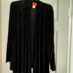 Black velvet burnout wrap
